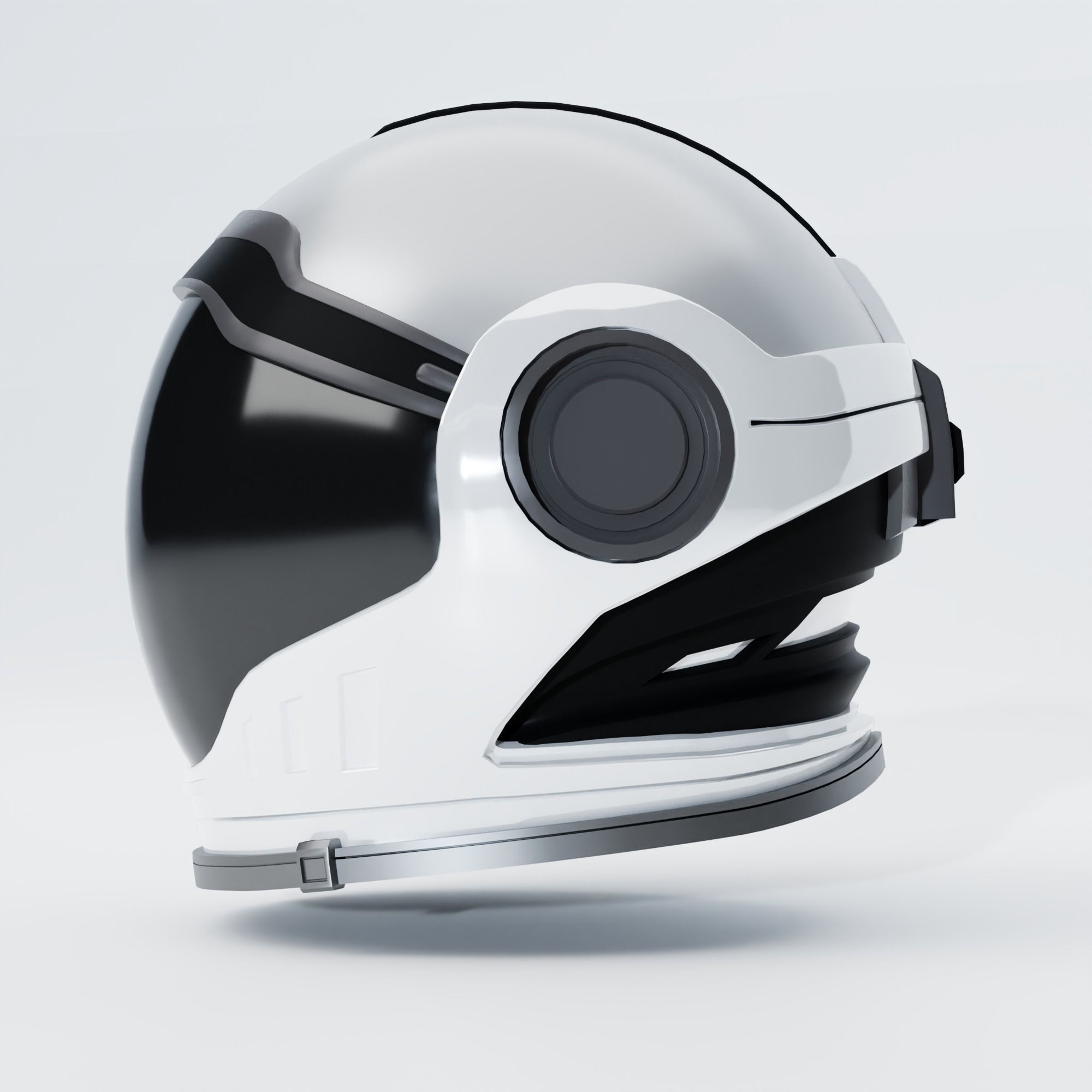 Astronaut Helmet Low-poly 3D model_4