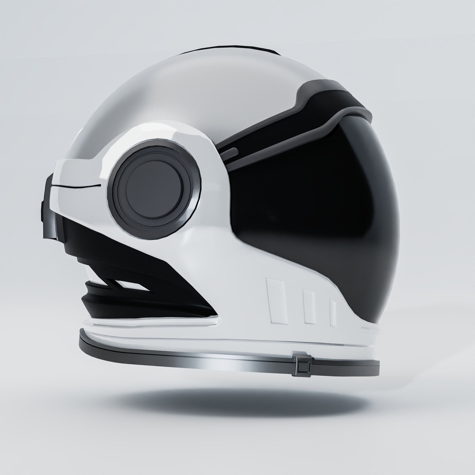 Astronaut Helmet Low-poly 3D model_3
