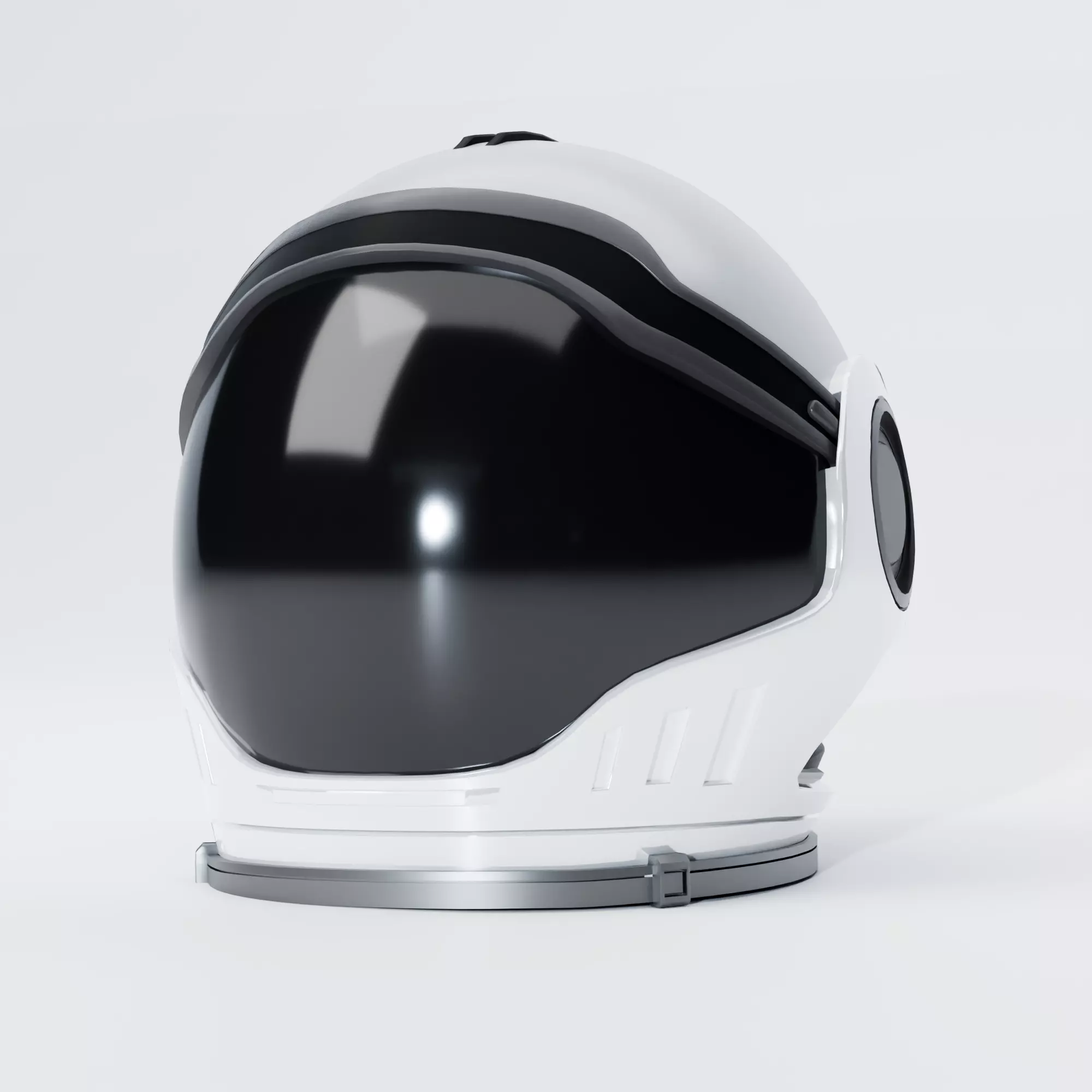 Astronaut Helmet Low-poly 3D model_0