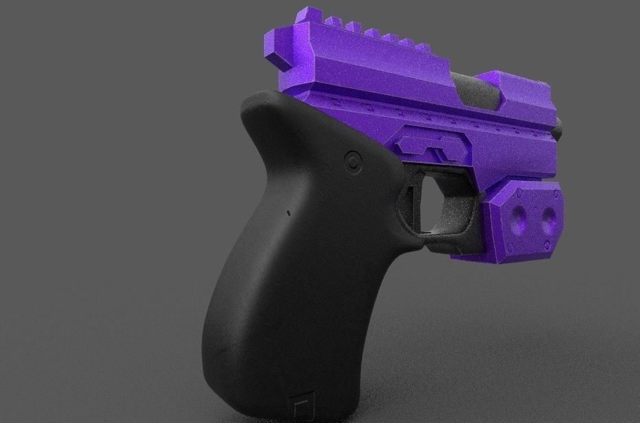 Sci-Fi Gun 01 Low-poly 3D model_3