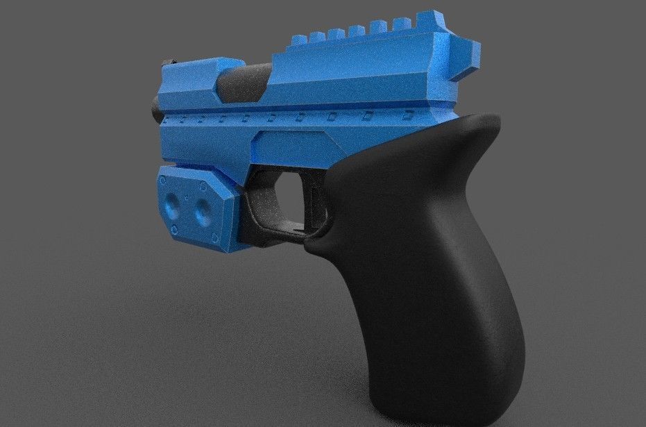 Sci-Fi Gun 01 Low-poly 3D model_2