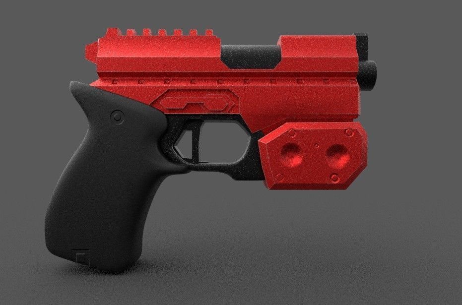 Sci-Fi Gun 01 Low-poly 3D model_4