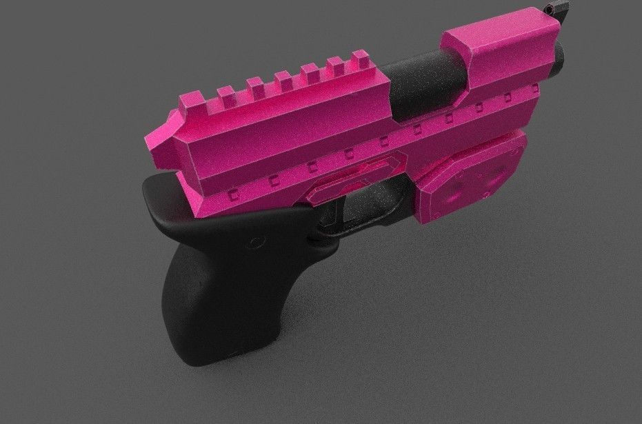 Sci-Fi Gun 01 Low-poly 3D model_5