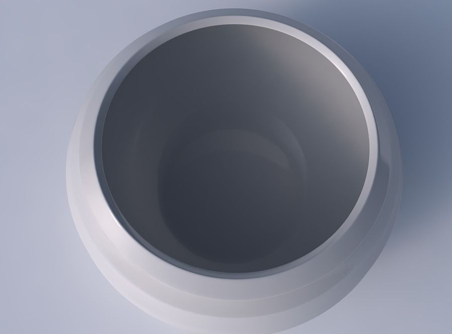 Bowl spheric twisted with horizontal inverted layers 3D print model_2