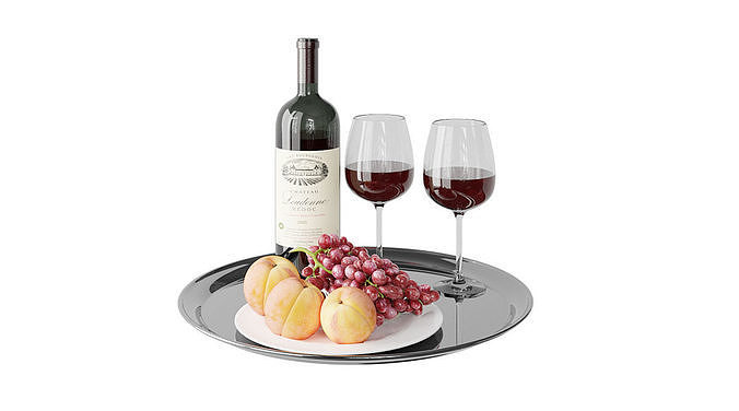 Red Wine BLENDER 3D Model Cycles 3D model 4