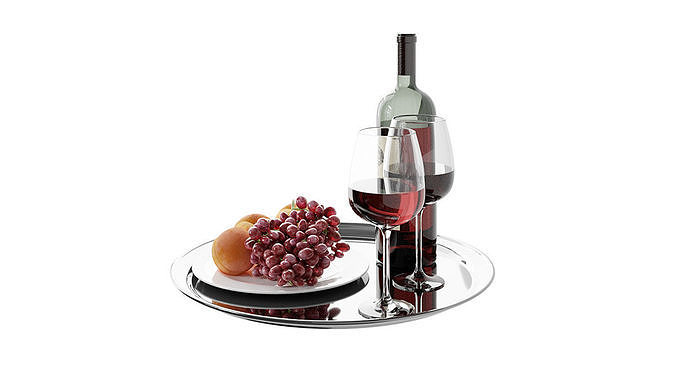 Red Wine BLENDER 3D Model Cycles 3D model 3