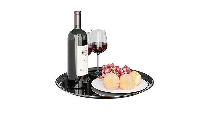 Red Wine BLENDER 3D Model Cycles 3D model 5