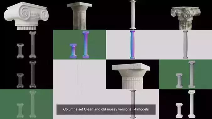 Columns set Clean and old mossy versions