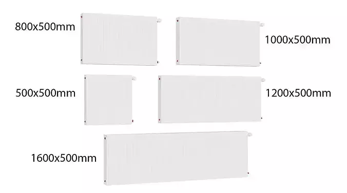 Standart Radiator Battery BLENDER 3D Model Cycles