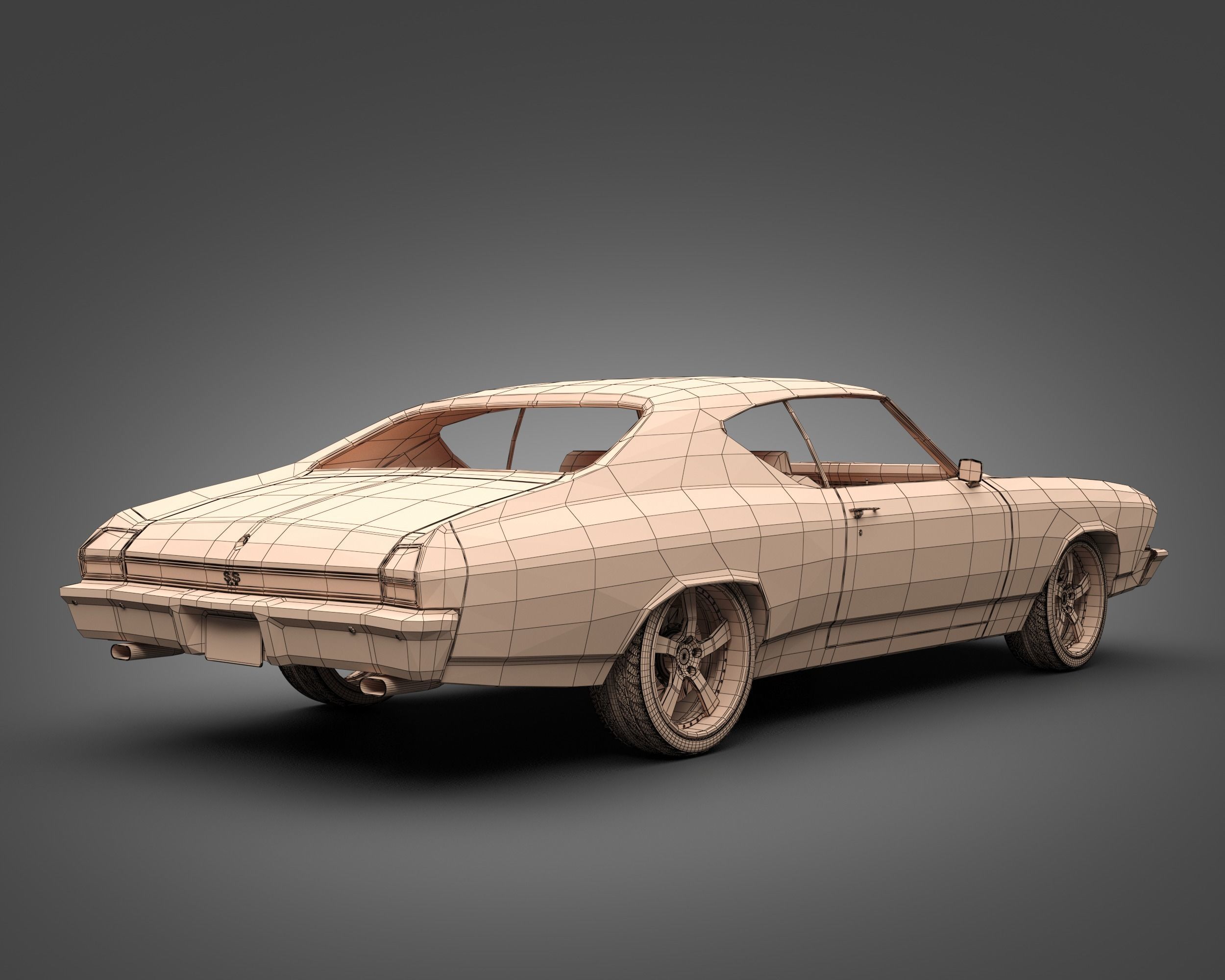1969 Chevrolet Chevelle SS 3D model_11