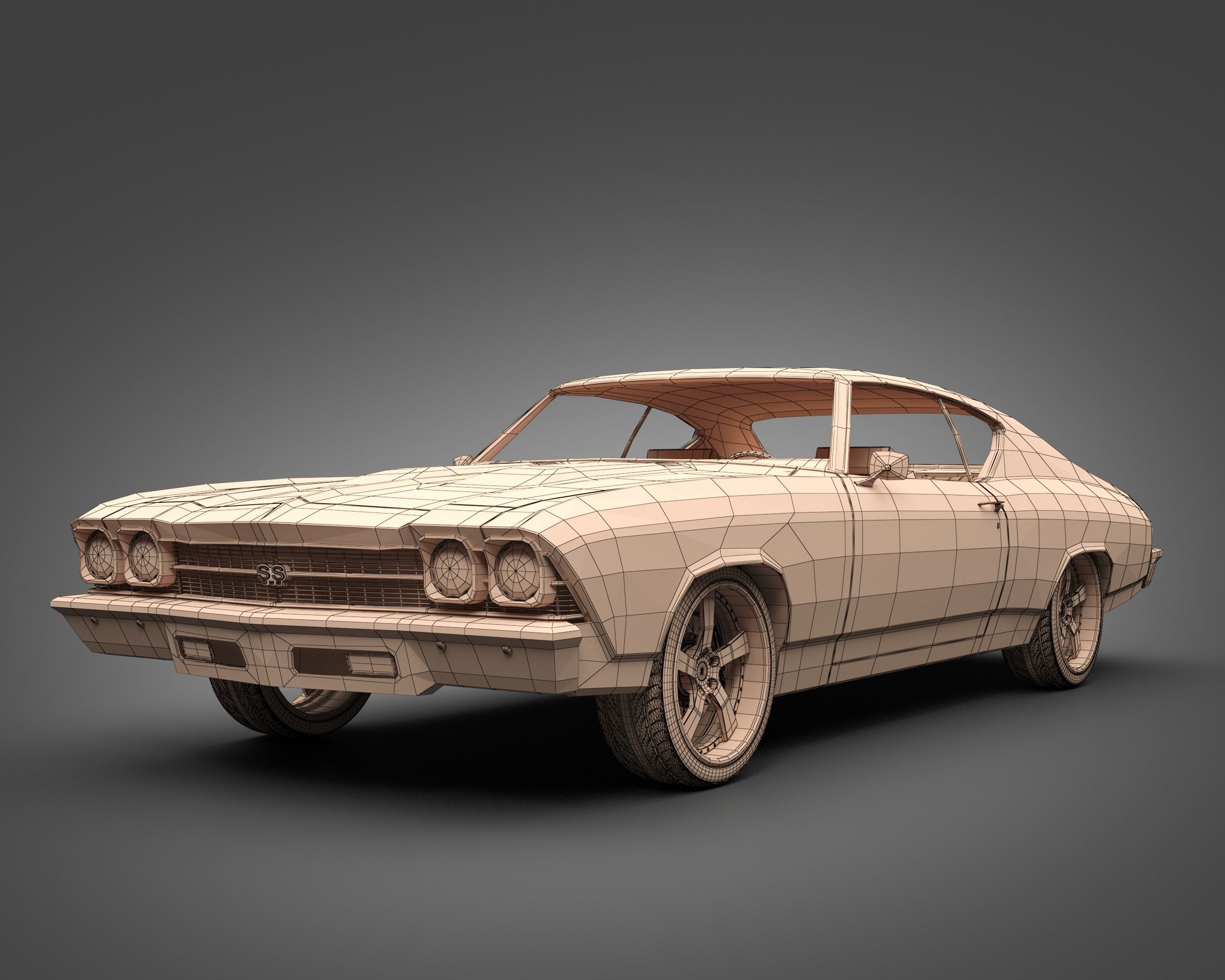 1969 Chevrolet Chevelle SS 3D model_10