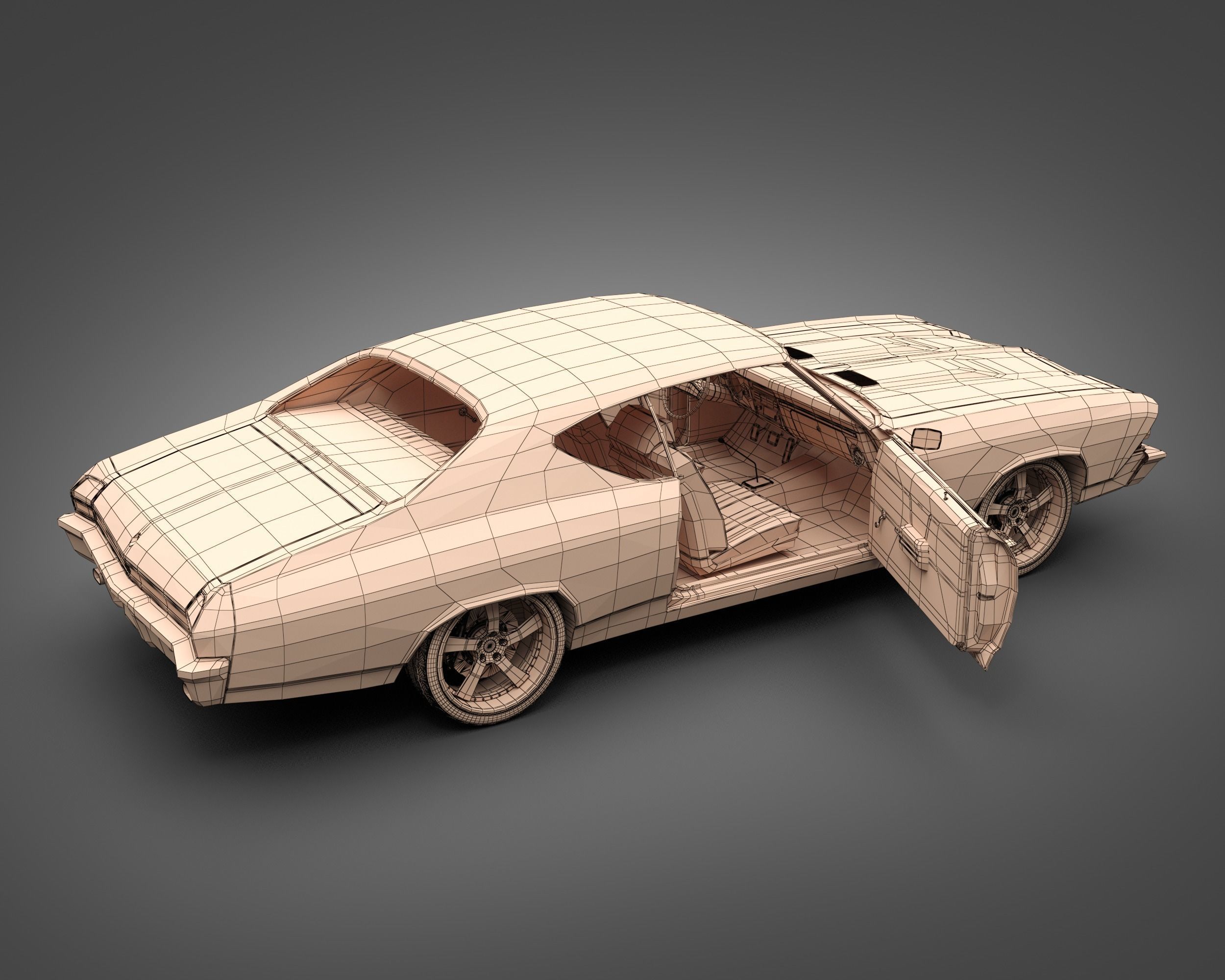 1969 Chevrolet Chevelle SS 3D model_17