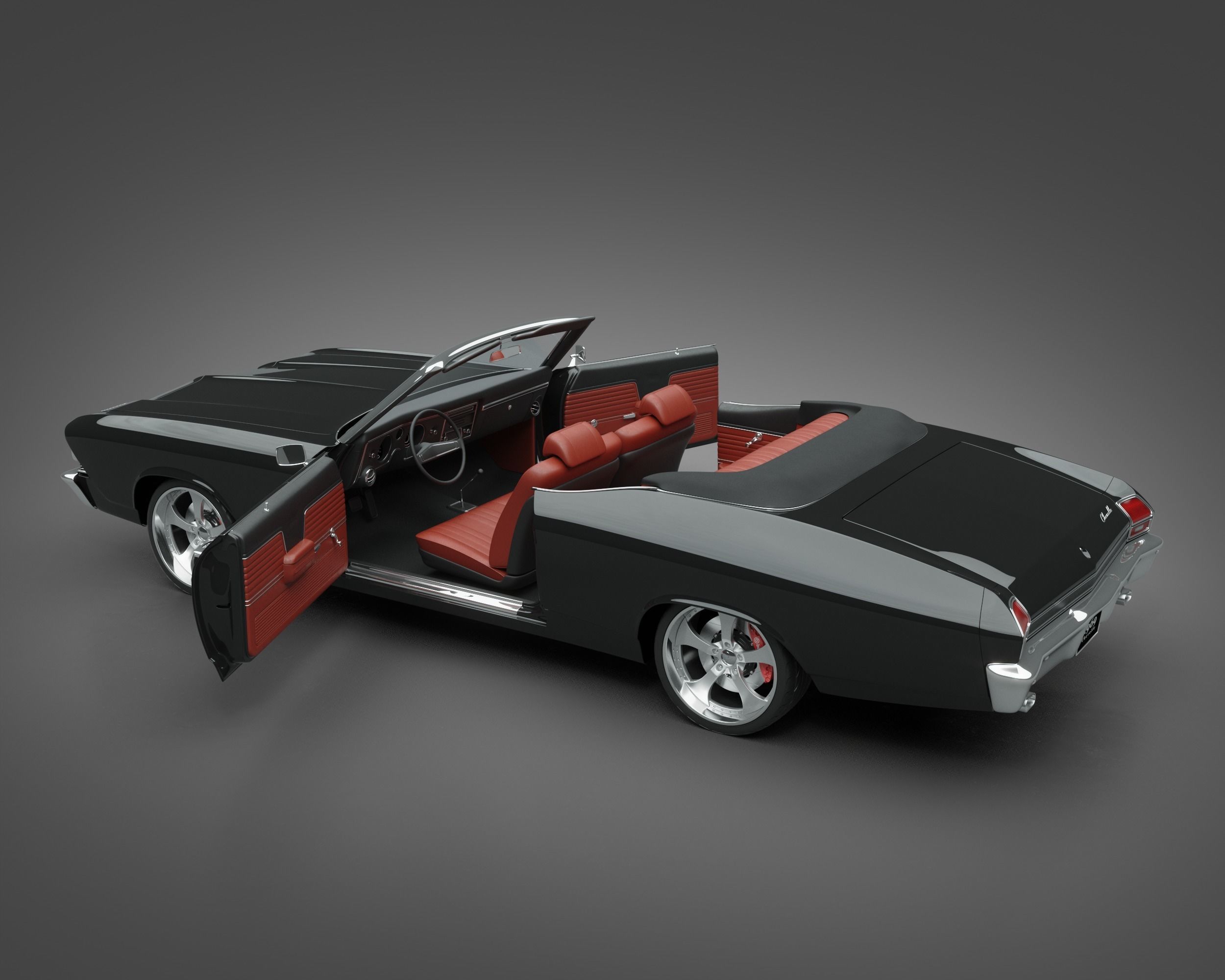 1969 Chevrolet Chevelle Convertible 3D model_8