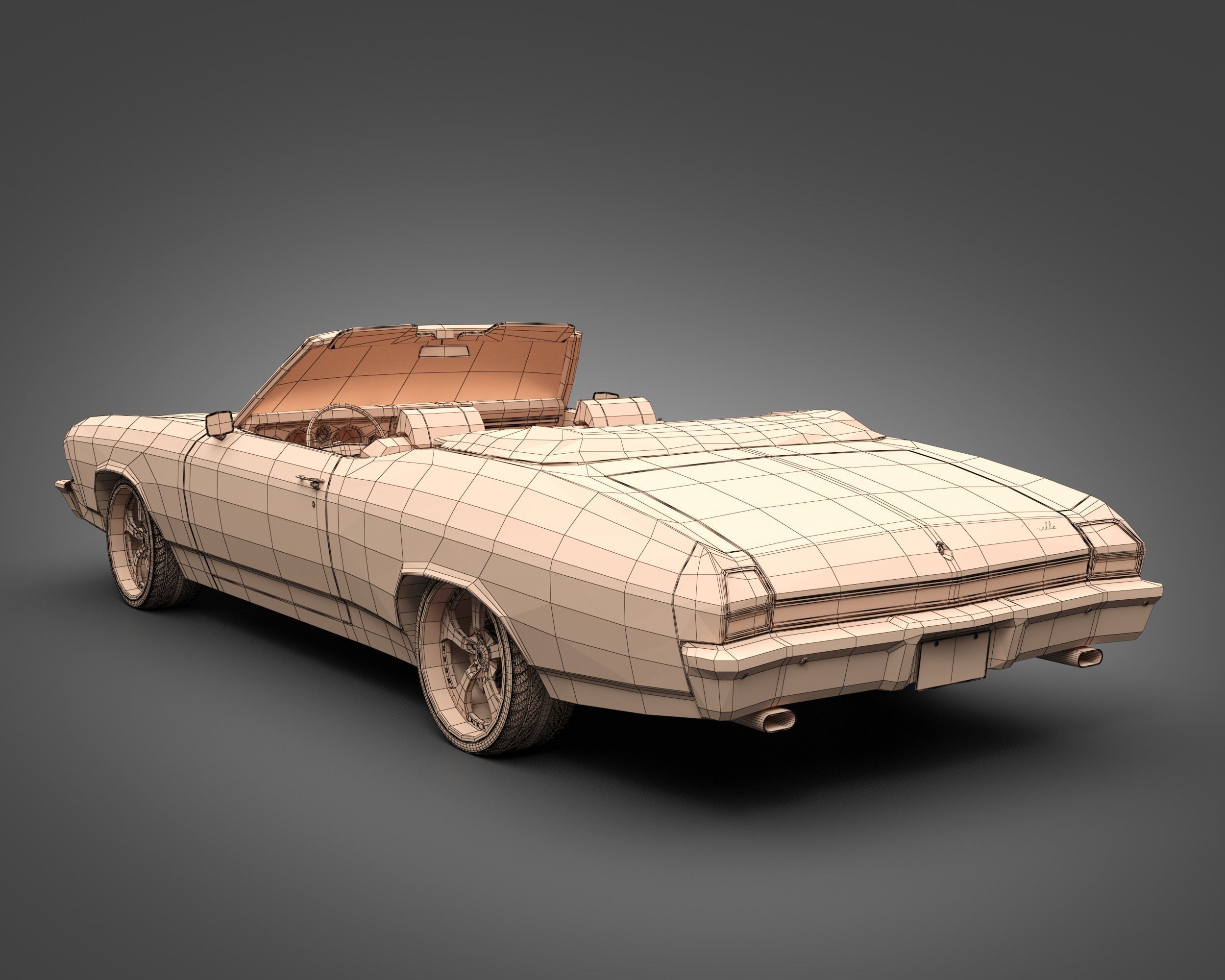 1969 Chevrolet Chevelle Convertible 3D model_16