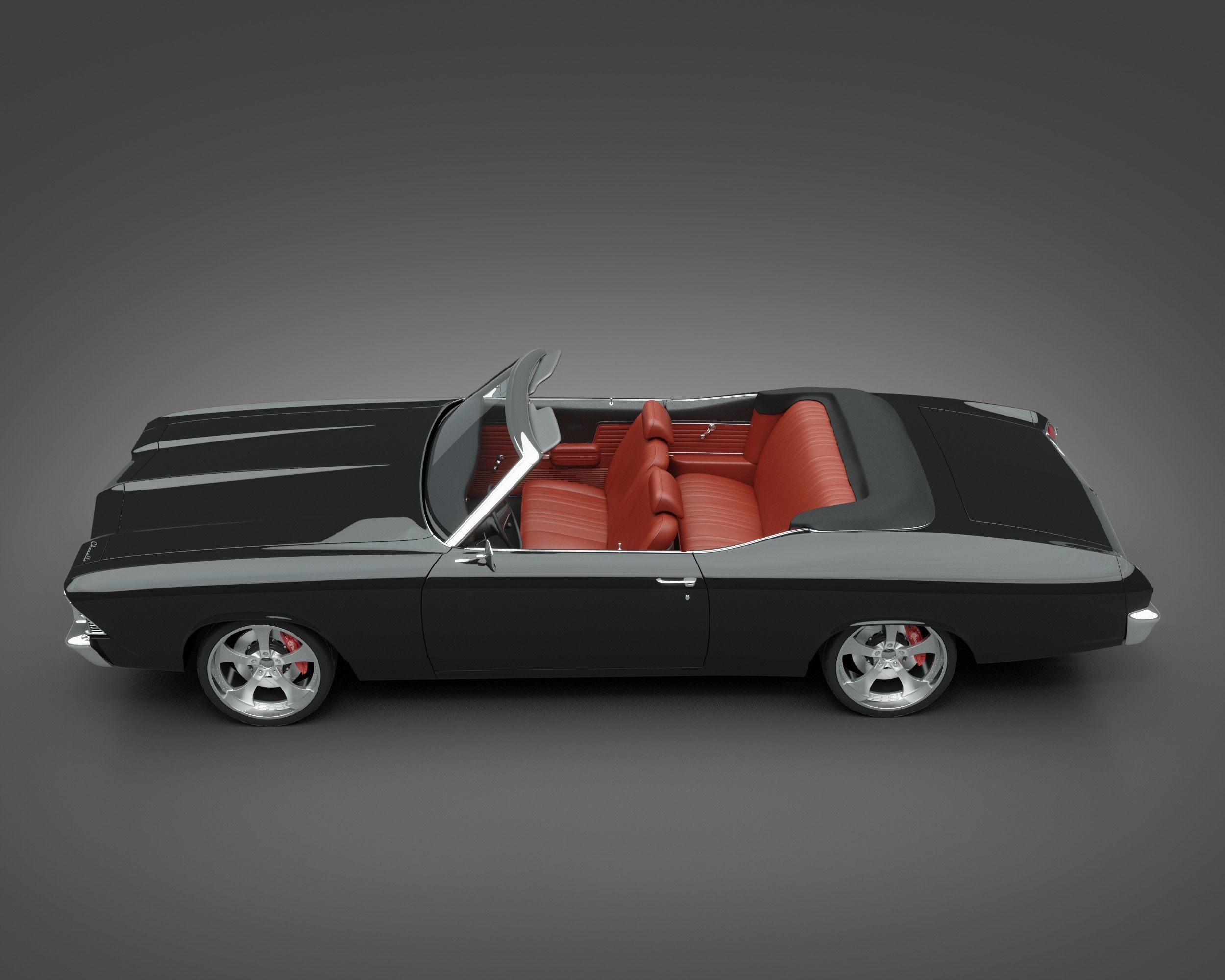 1969 Chevrolet Chevelle Convertible 3D model_4