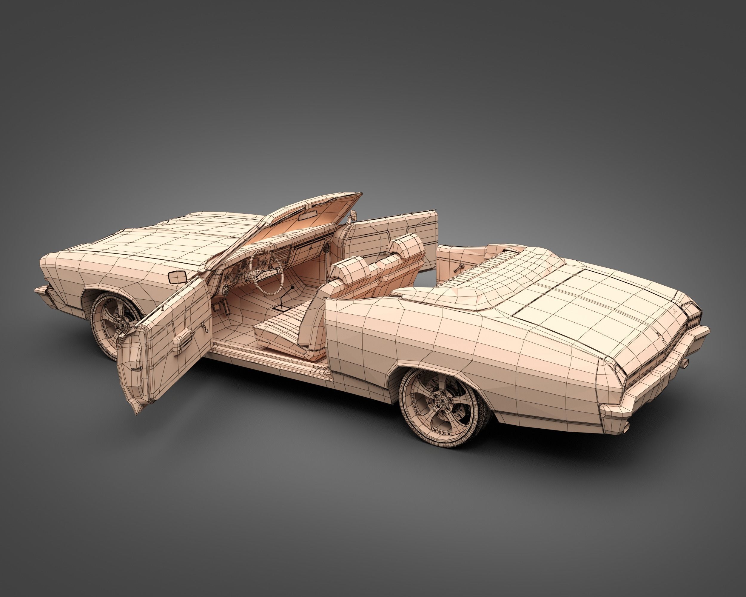 1969 Chevrolet Chevelle Convertible 3D model_18