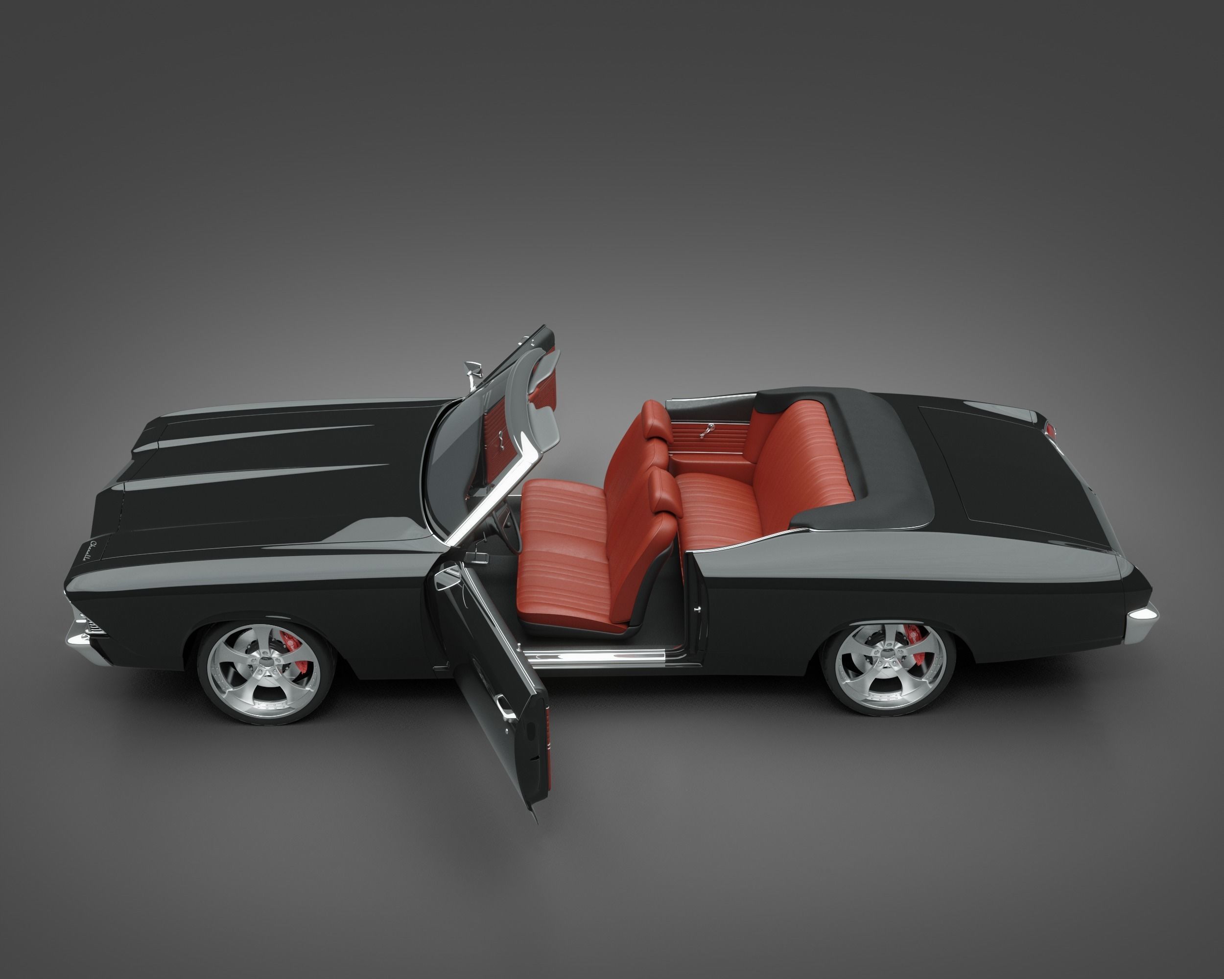 1969 Chevrolet Chevelle Convertible 3D model_9