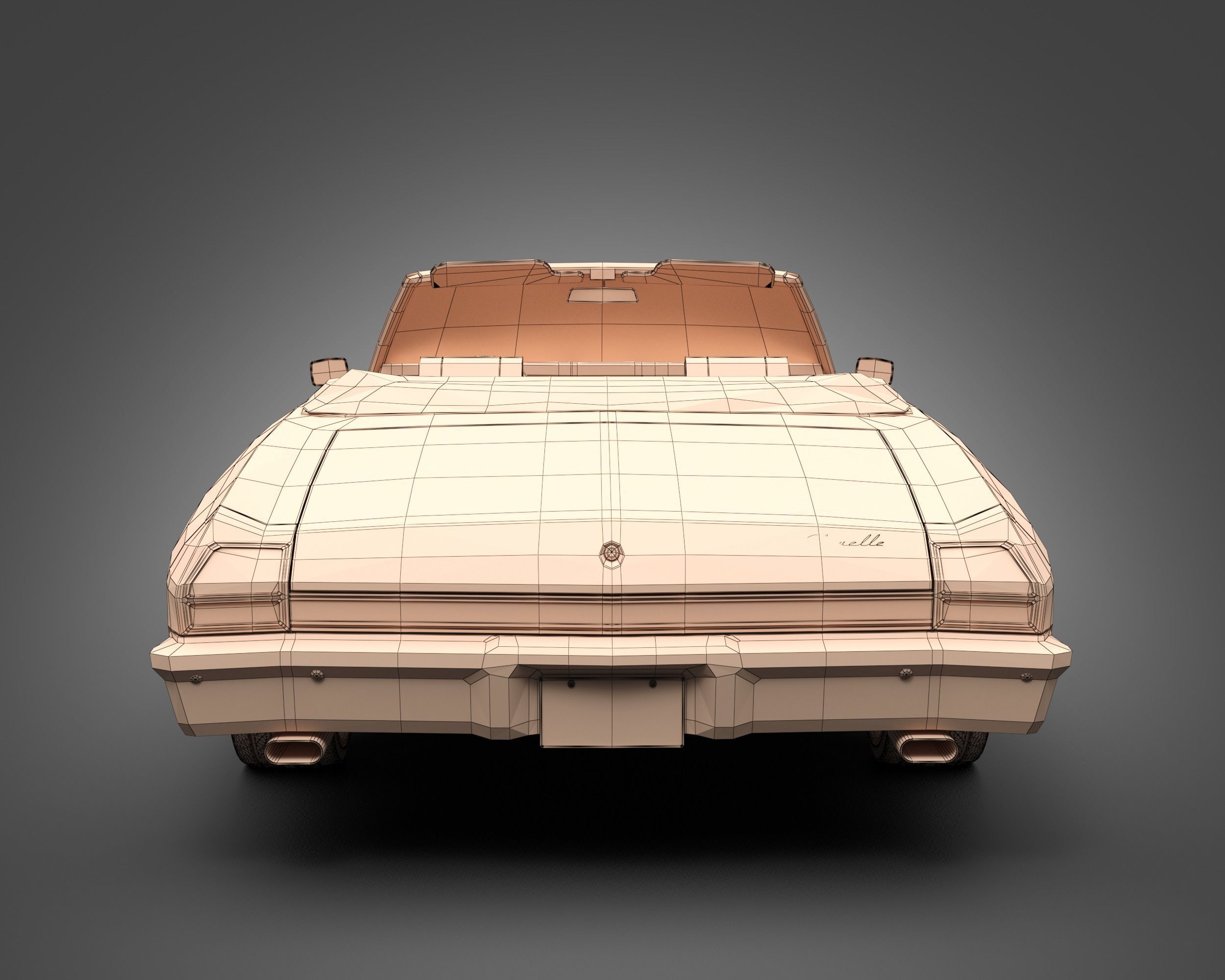 1969 Chevrolet Chevelle Convertible 3D model_13