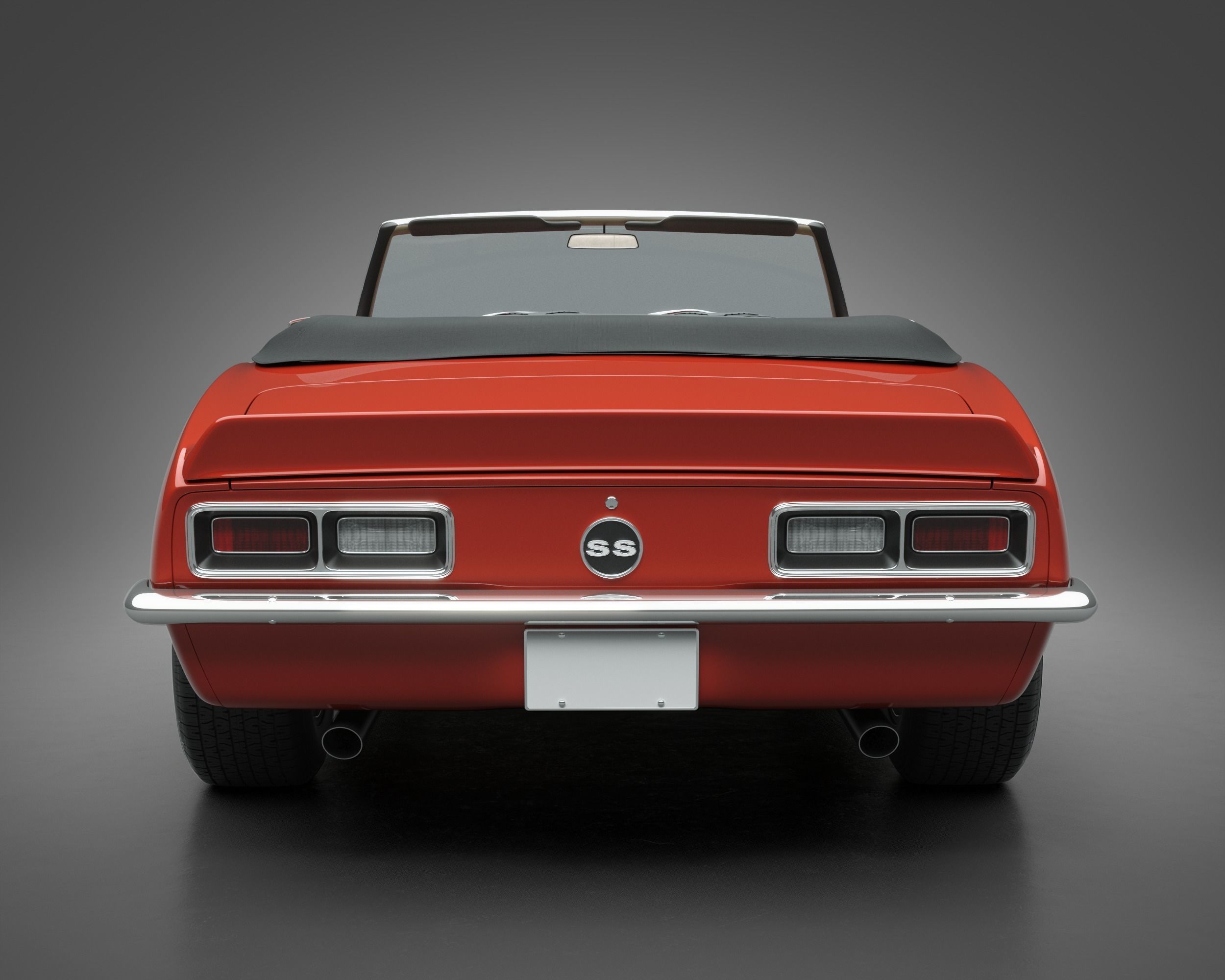 1968 Chevrolet Camaro SS Convertible 3D model_3