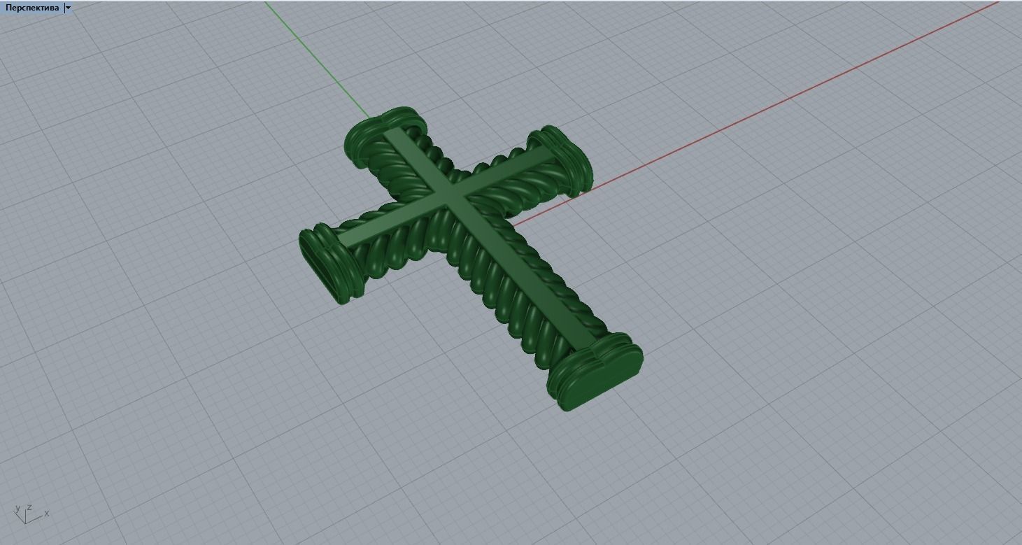 Cross in style david yurman 3D print model_6