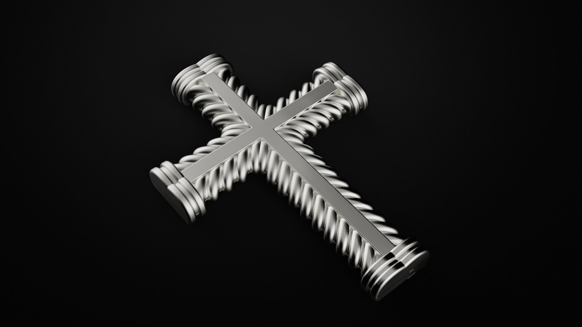 Cross in style david yurman 3D print model_1