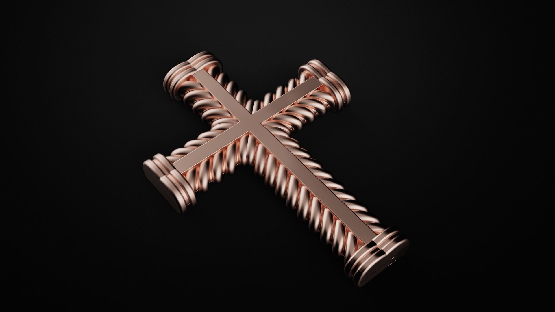 Cross in style david yurman 3D print model_2