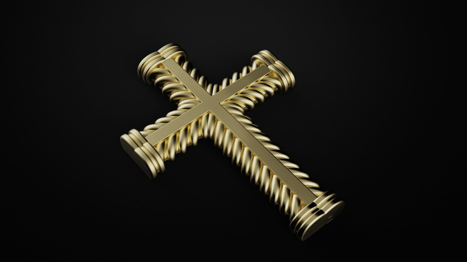 Cross in style david yurman 3D print model_3
