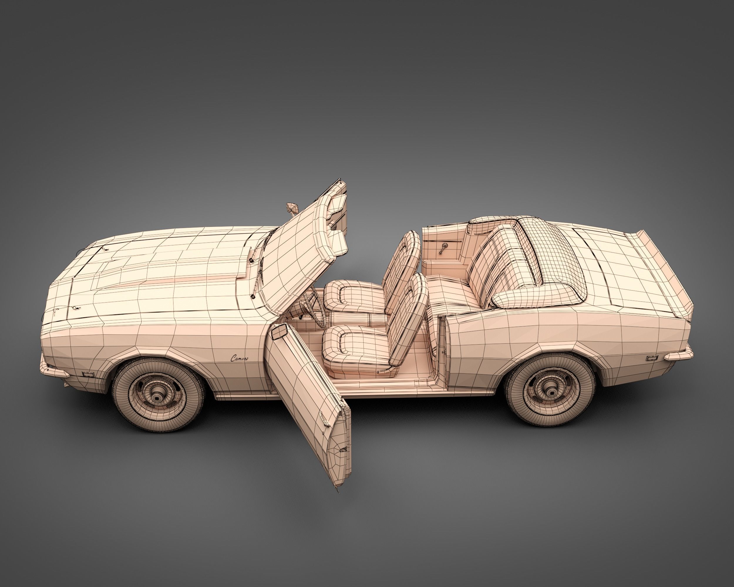 1968 Chevrolet Camaro RS Convertible 3D model_19