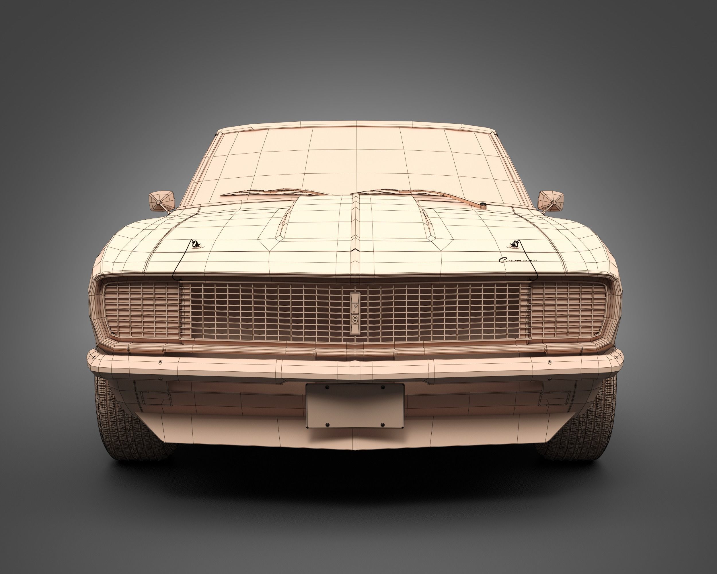 1968 Chevrolet Camaro RS Convertible 3D model_12
