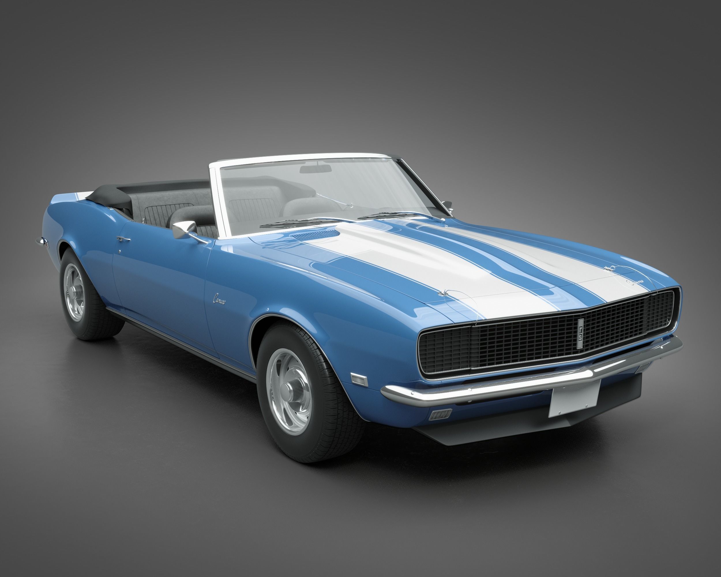 1968 Chevrolet Camaro RS Convertible 3D model_5