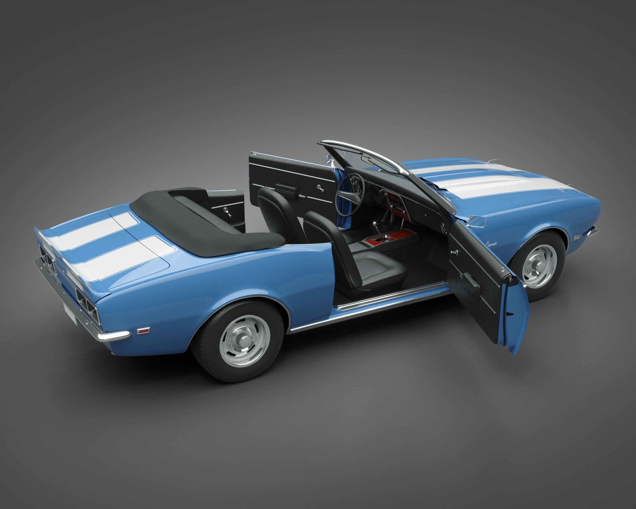 1968 Chevrolet Camaro RS Convertible 3D model_7
