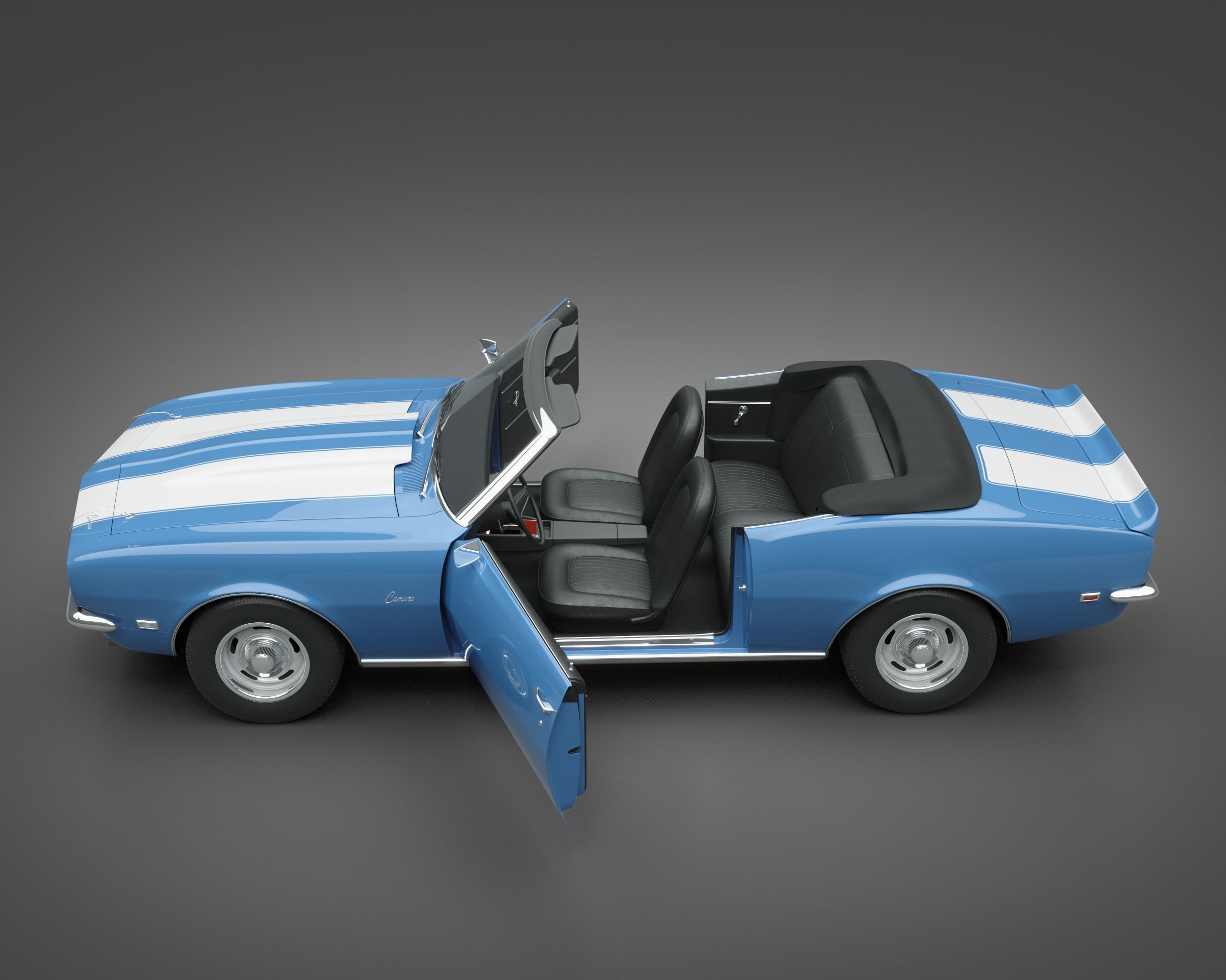 1968 Chevrolet Camaro RS Convertible 3D model_9