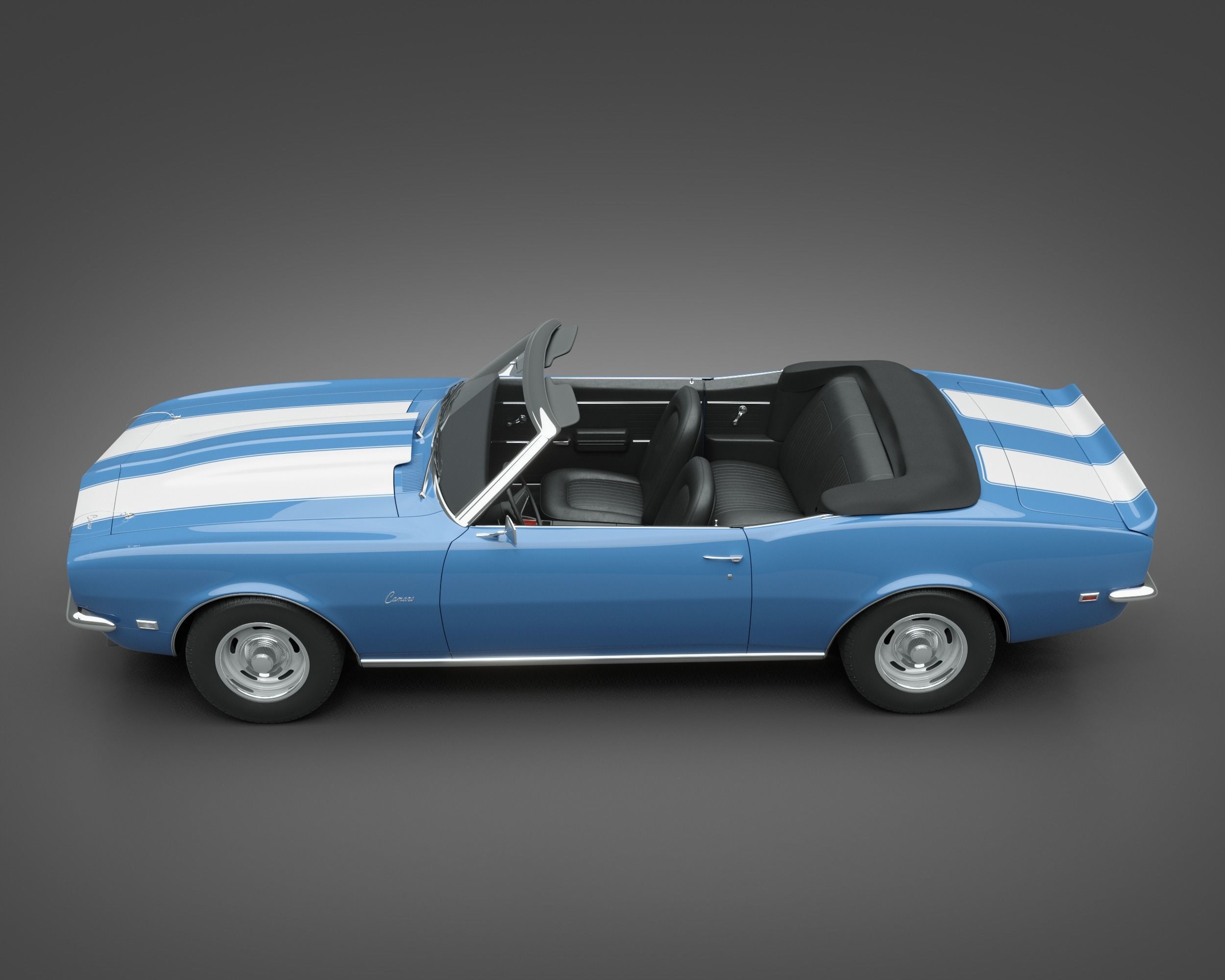 1968 Chevrolet Camaro RS Convertible 3D model_4