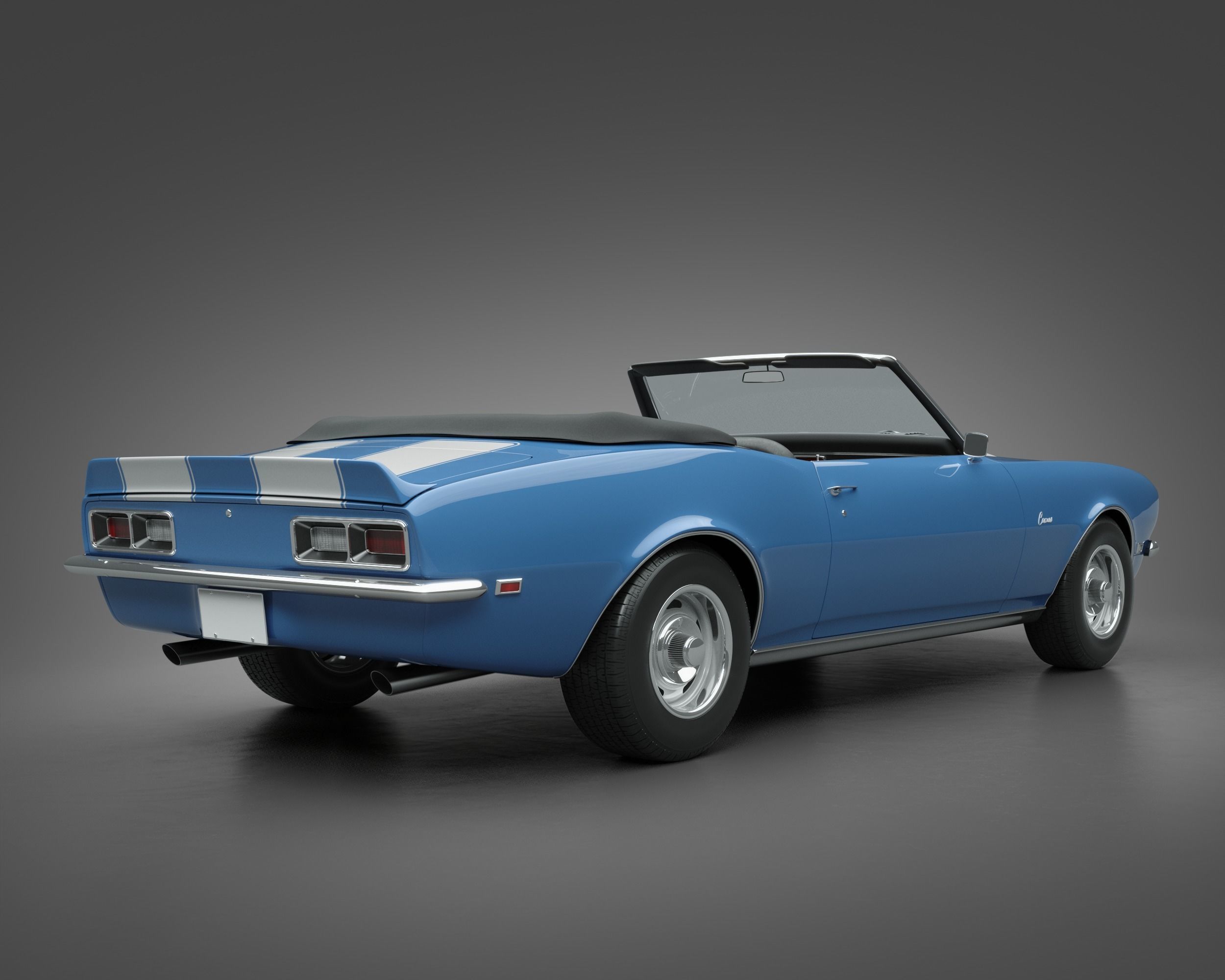 1968 Chevrolet Camaro RS Convertible 3D model_1
