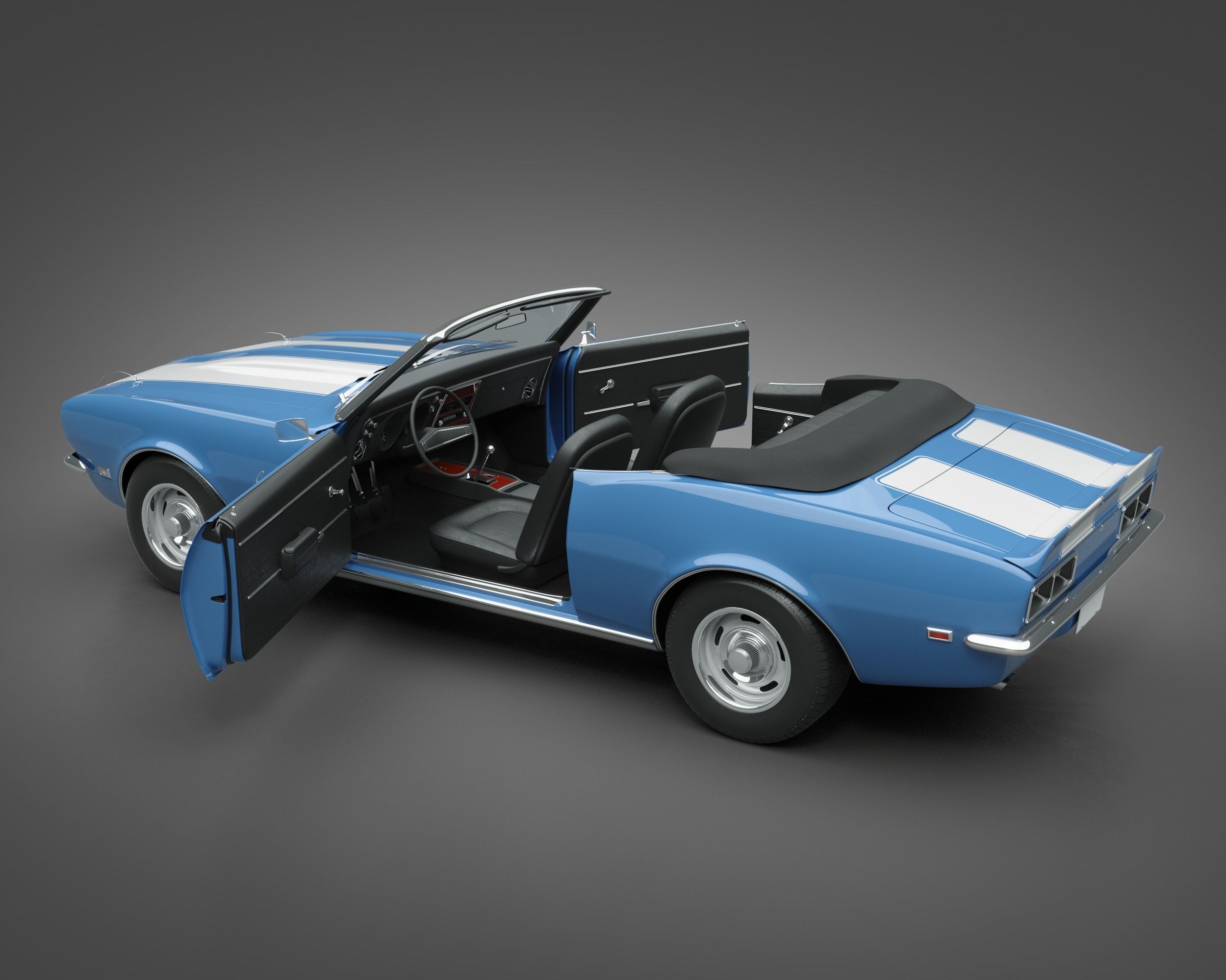 1968 Chevrolet Camaro RS Convertible 3D model_8