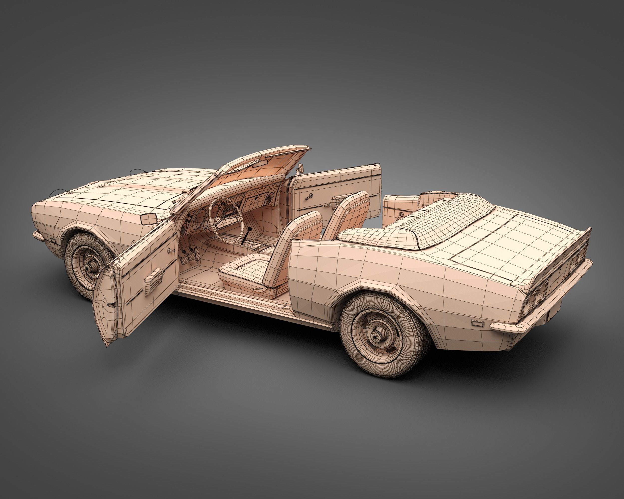 1968 Chevrolet Camaro RS Convertible 3D model_18