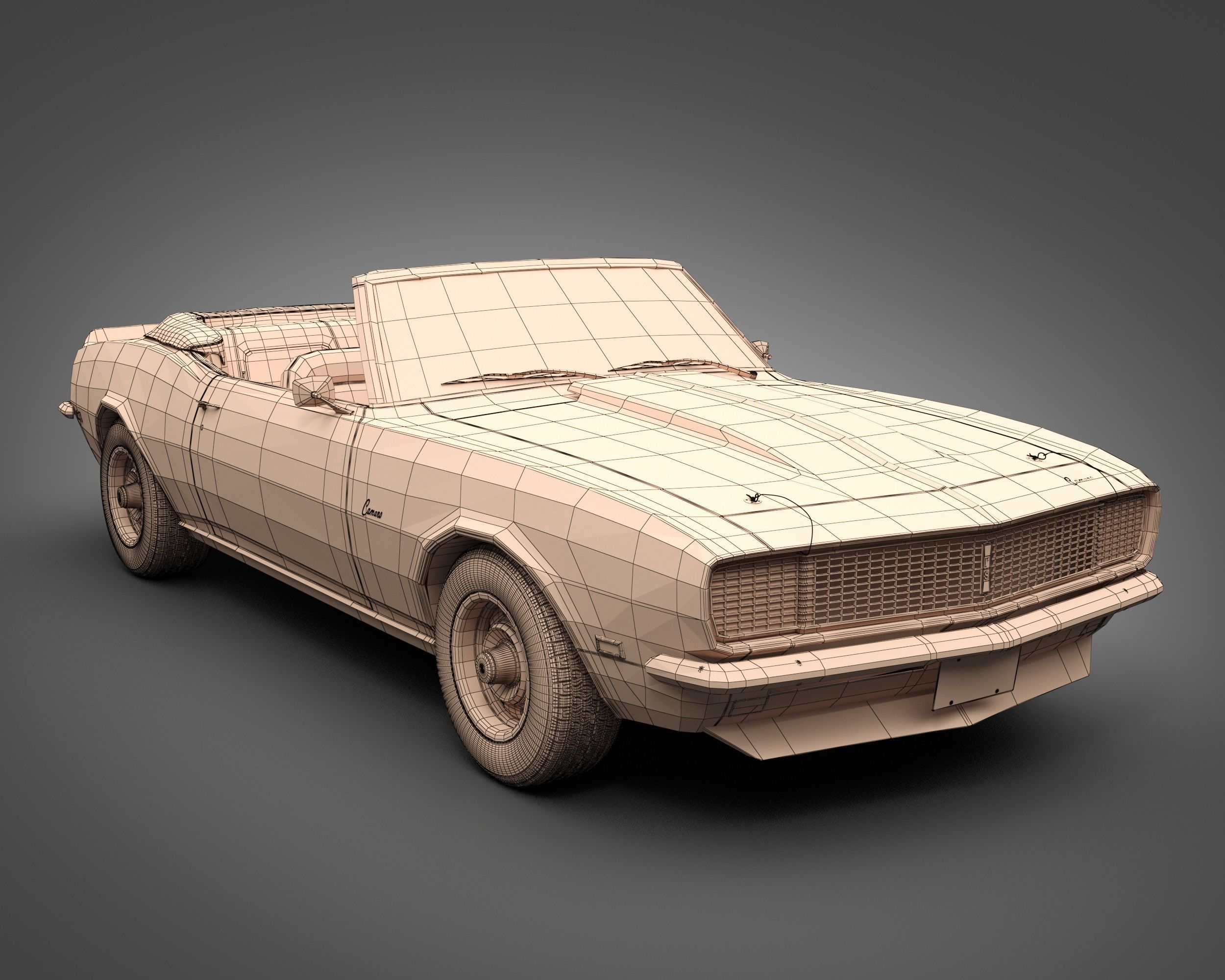 1968 Chevrolet Camaro RS Convertible 3D model_15