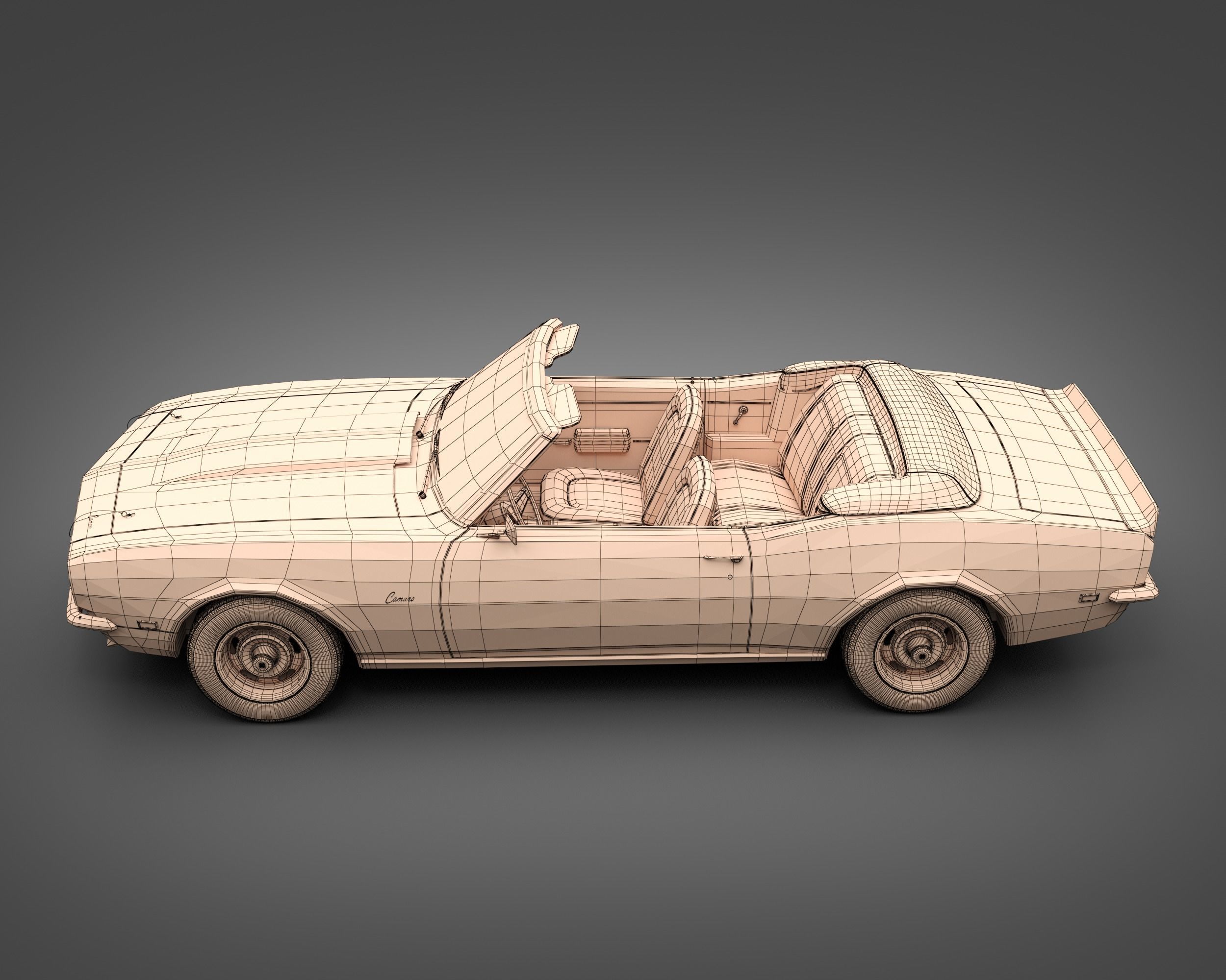 1968 Chevrolet Camaro RS Convertible 3D model_14
