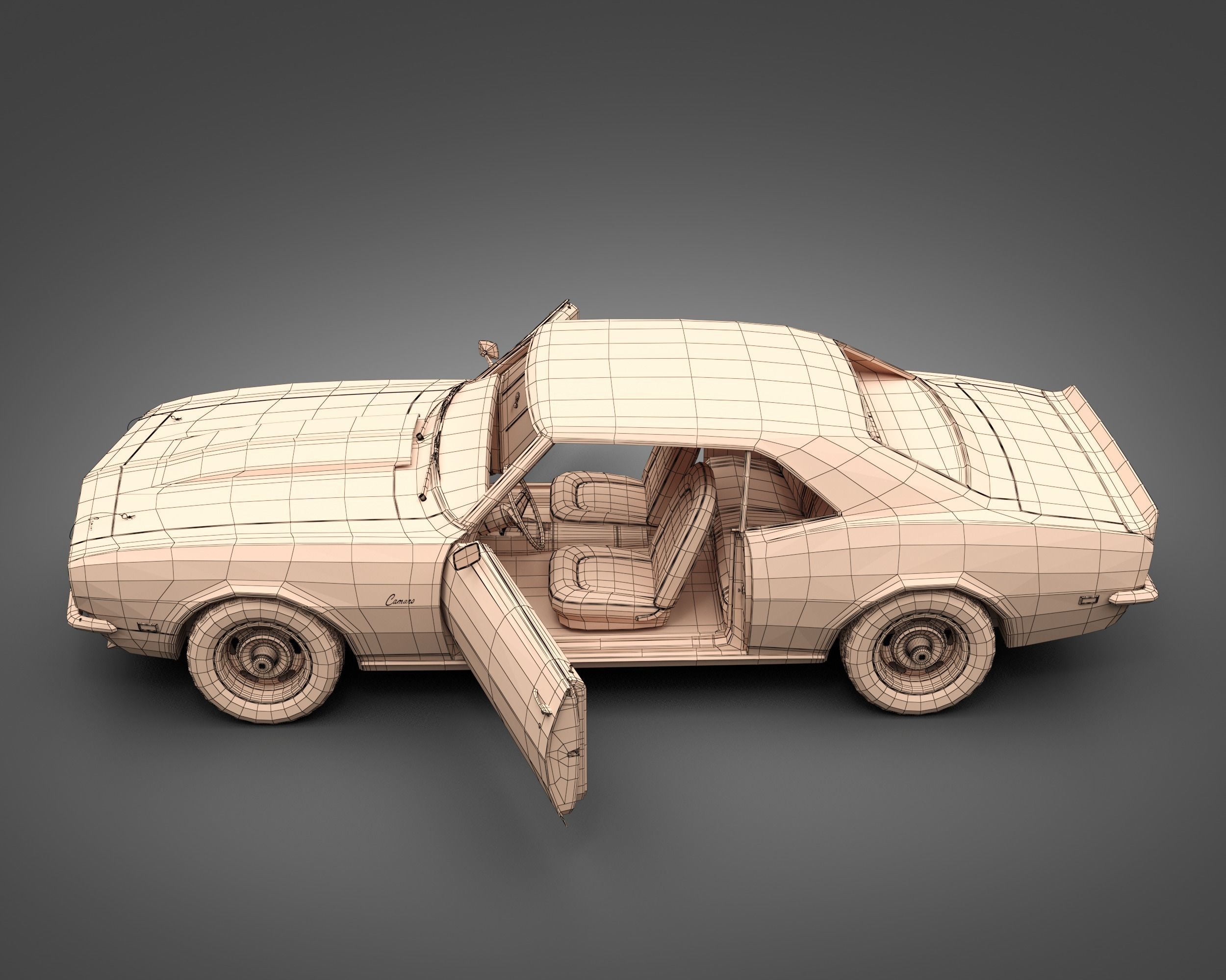 1968 Chevrolet Camaro RS 3D model_19