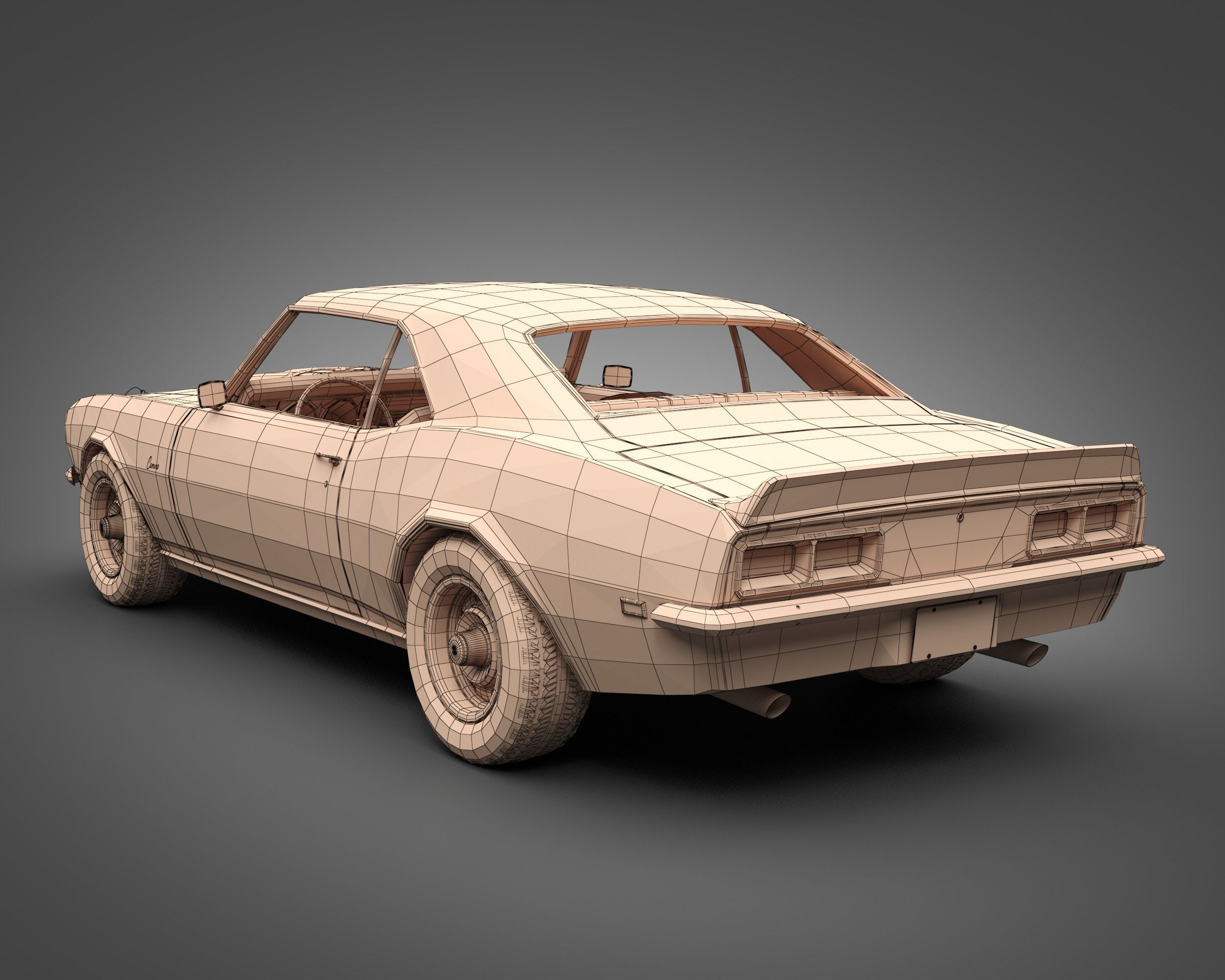 1968 Chevrolet Camaro RS 3D model_16
