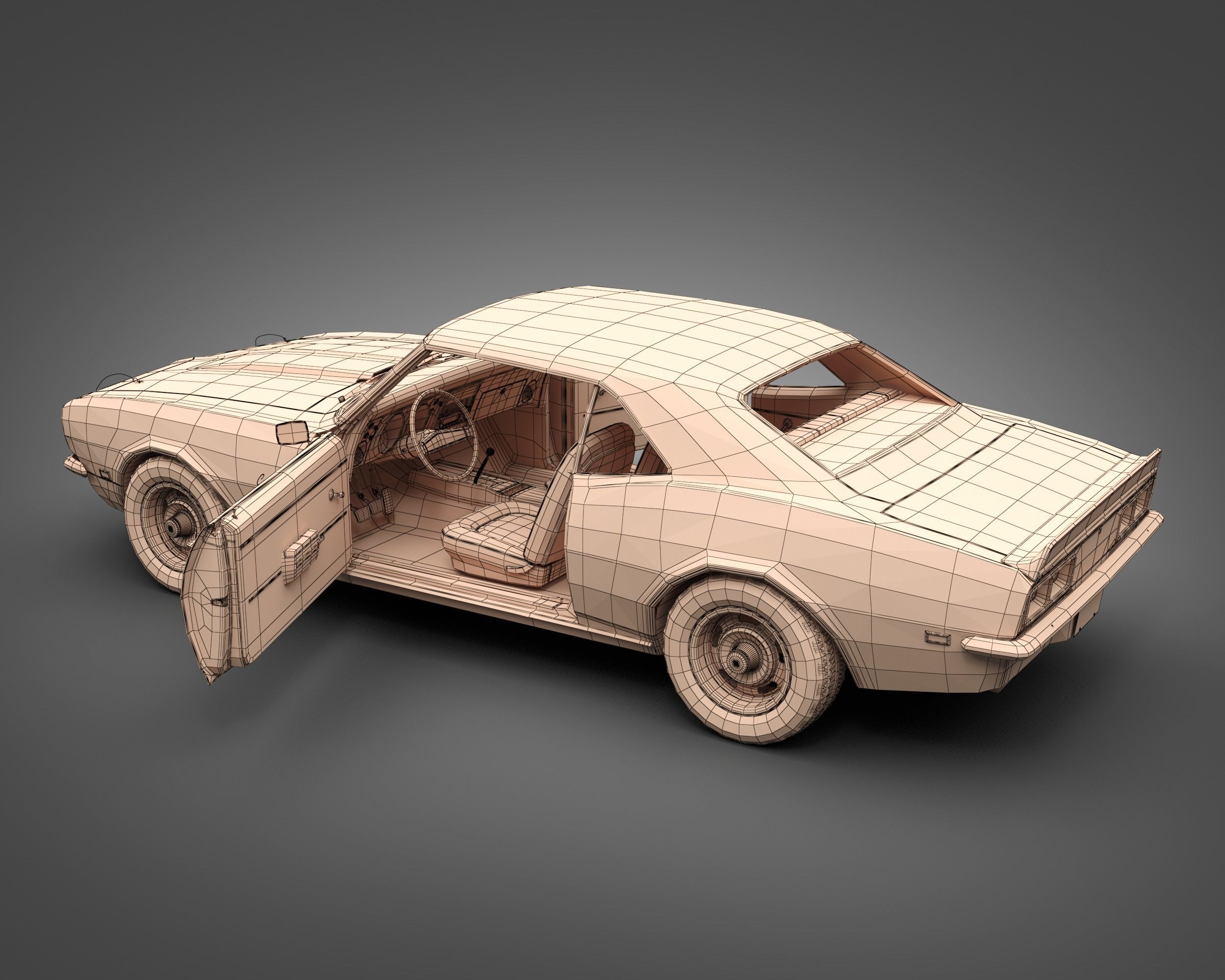1968 Chevrolet Camaro RS 3D model_18