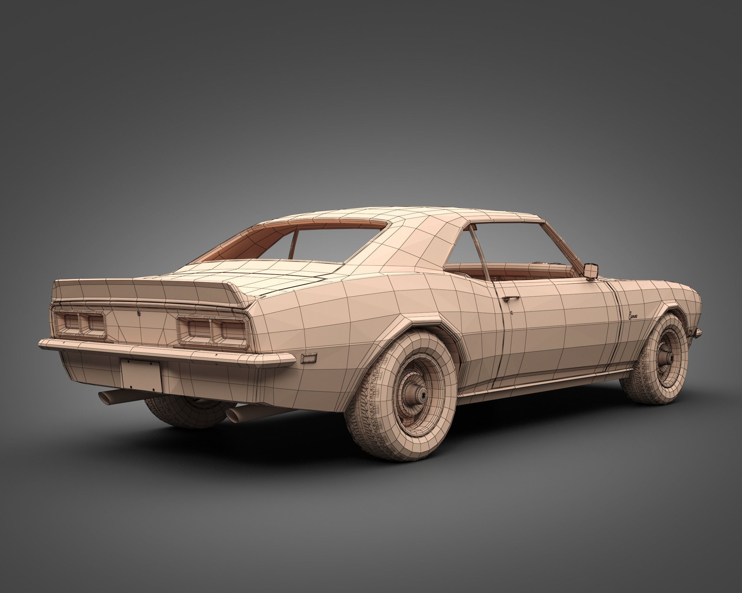 1968 Chevrolet Camaro RS 3D model_11
