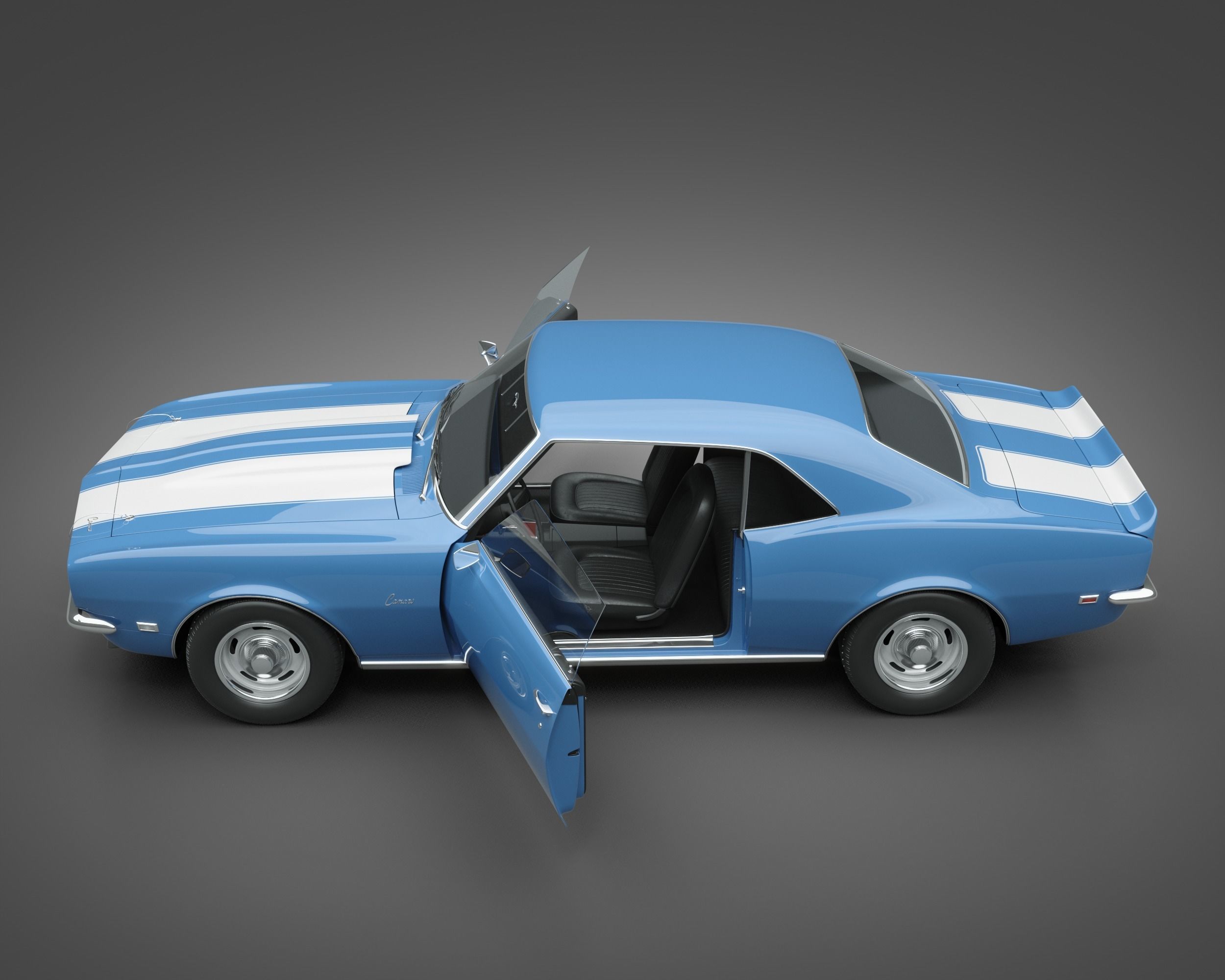 1968 Chevrolet Camaro RS 3D model_9