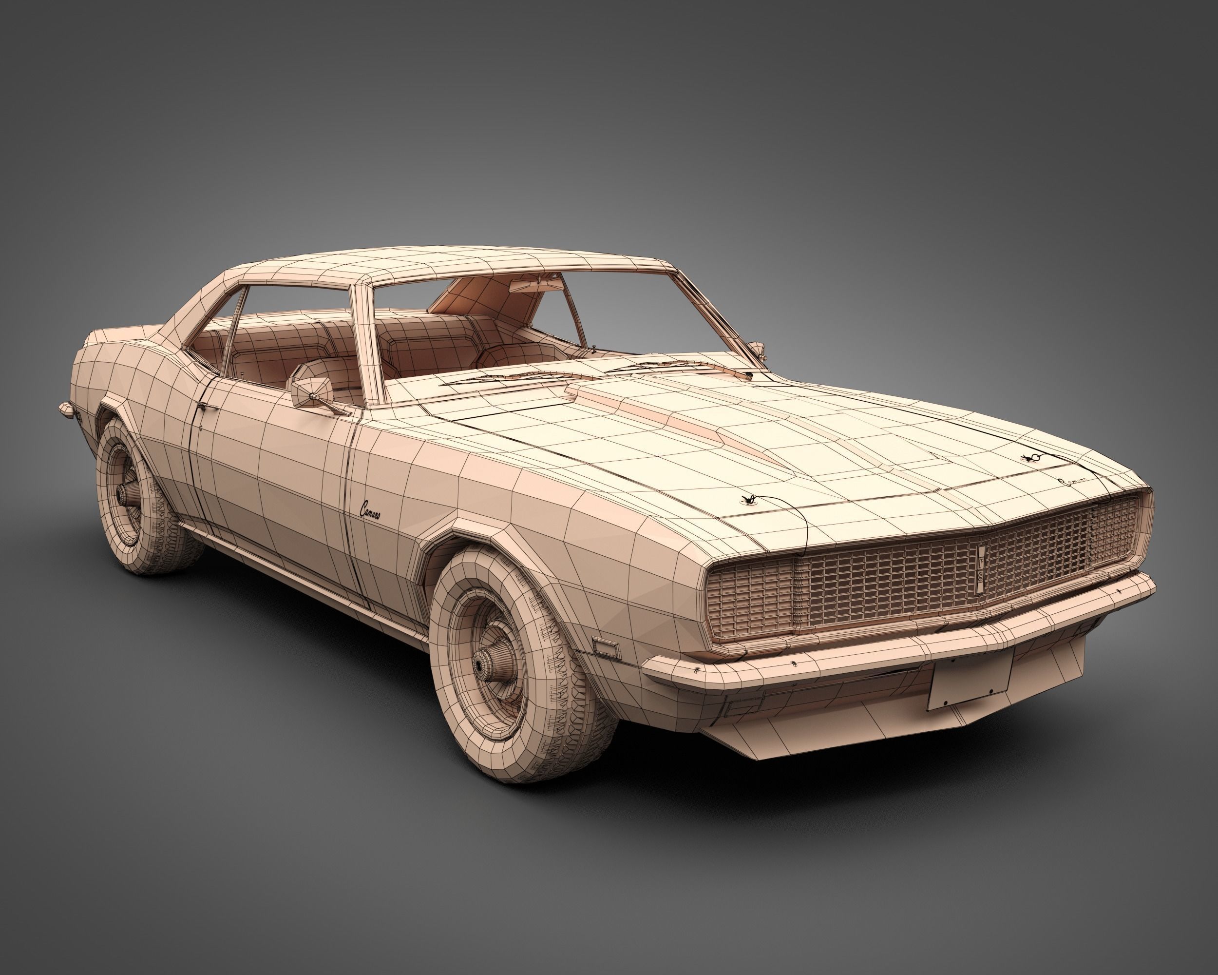 1968 Chevrolet Camaro RS 3D model_15
