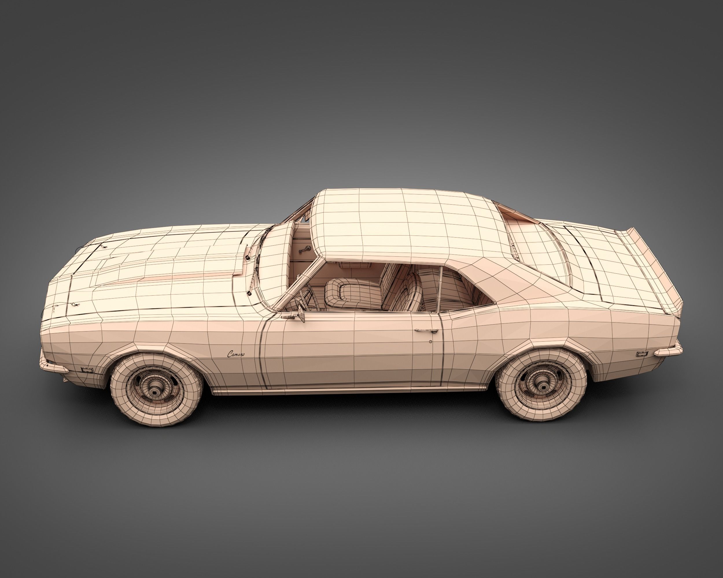 1968 Chevrolet Camaro RS 3D model_14