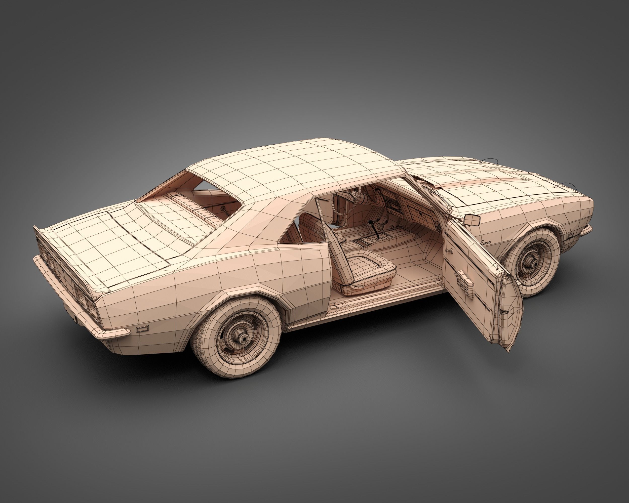1968 Chevrolet Camaro RS 3D model_17