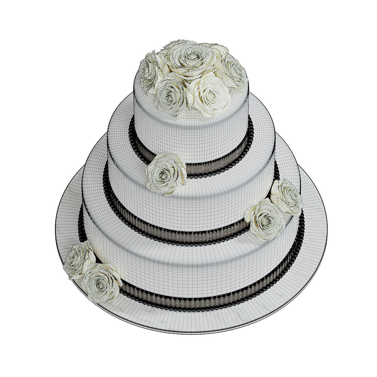 Wedding Cake BLENDER 3D Model Cycles 3D model_2