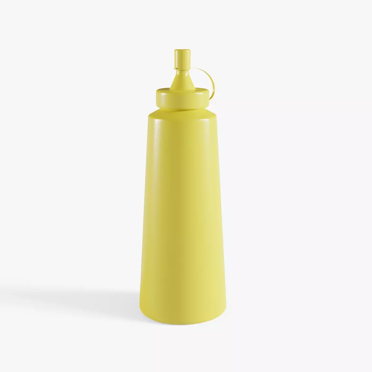 Mustard Bottle Low-poly 3D model