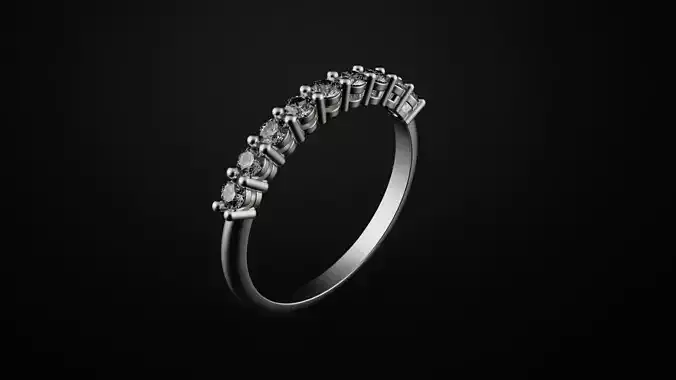  Ring with 9 diamonds
