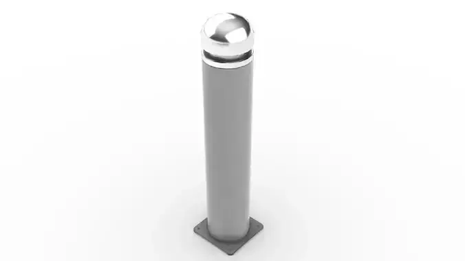Grey Stainless Steel Bollard with Dome Top